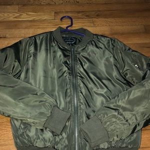 Green bomber jacket